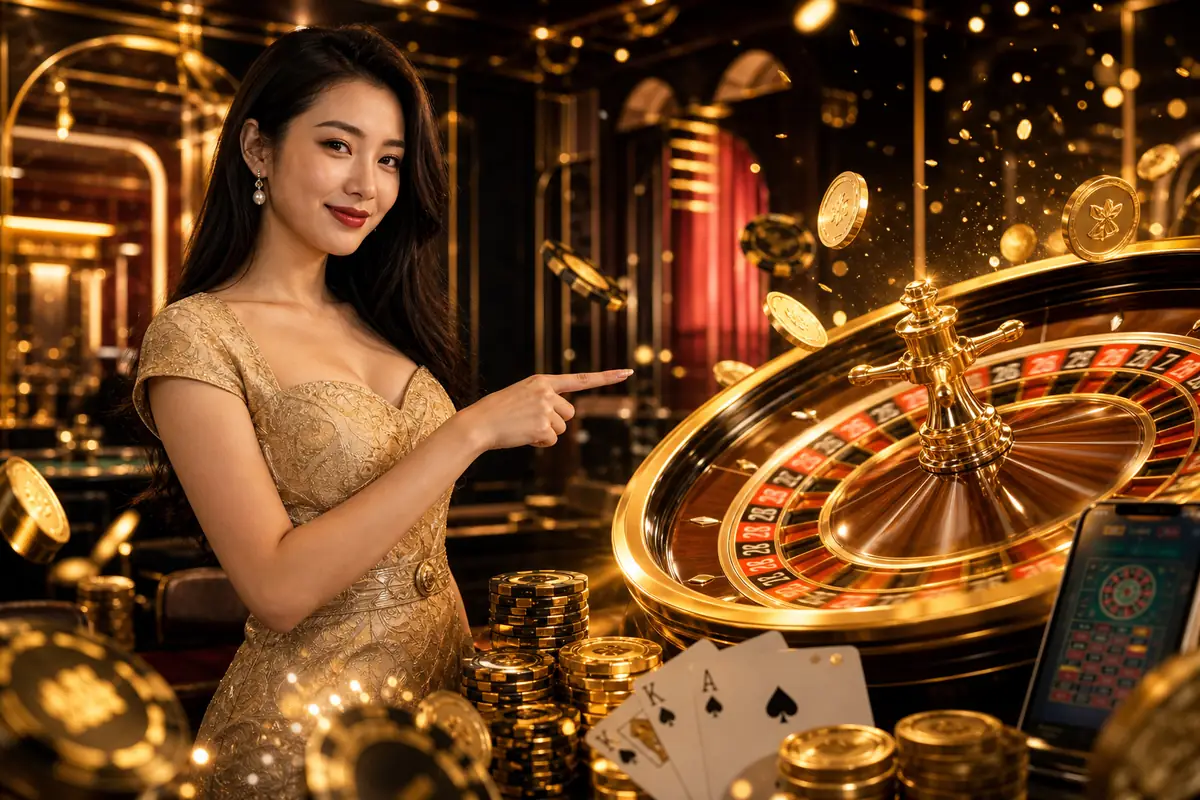 m88link Casino suasana studio live roulette
